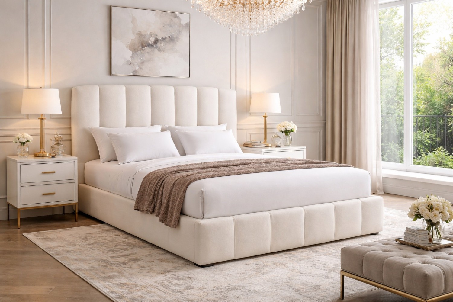 Luna Bed with Optional Ottoman Storage