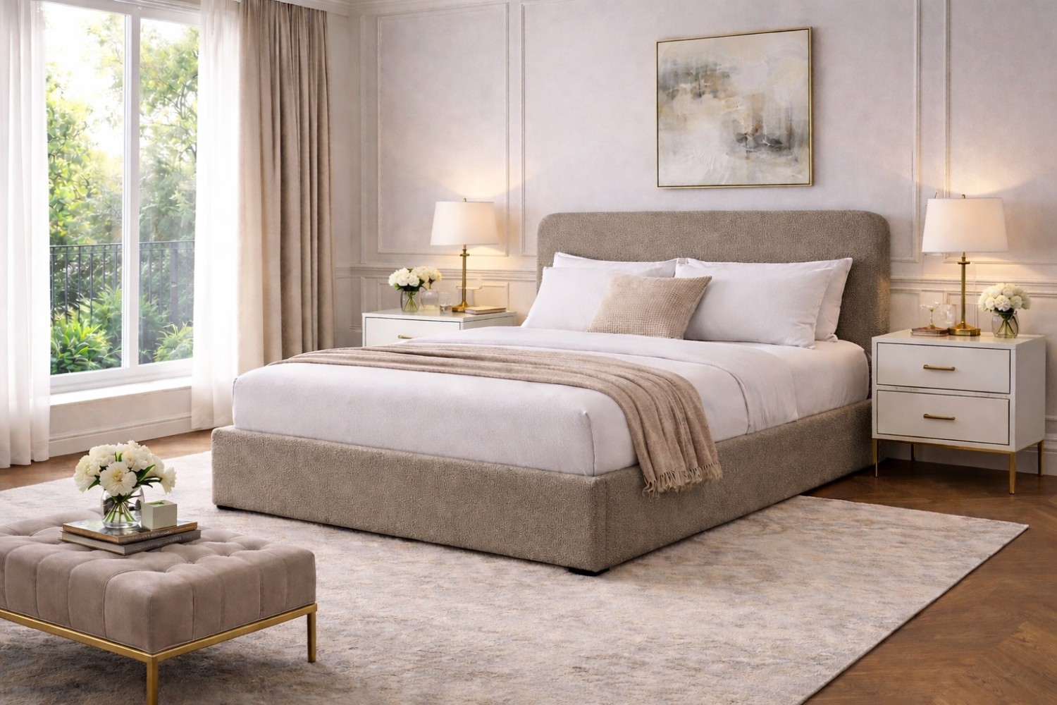Lux Bed with Optional Ottoman Storage