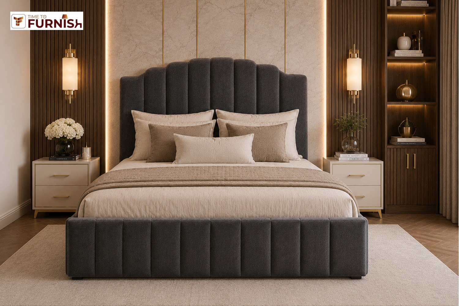 Soraya Deluxe Bed with Optional Ottoman Storage  TTF287