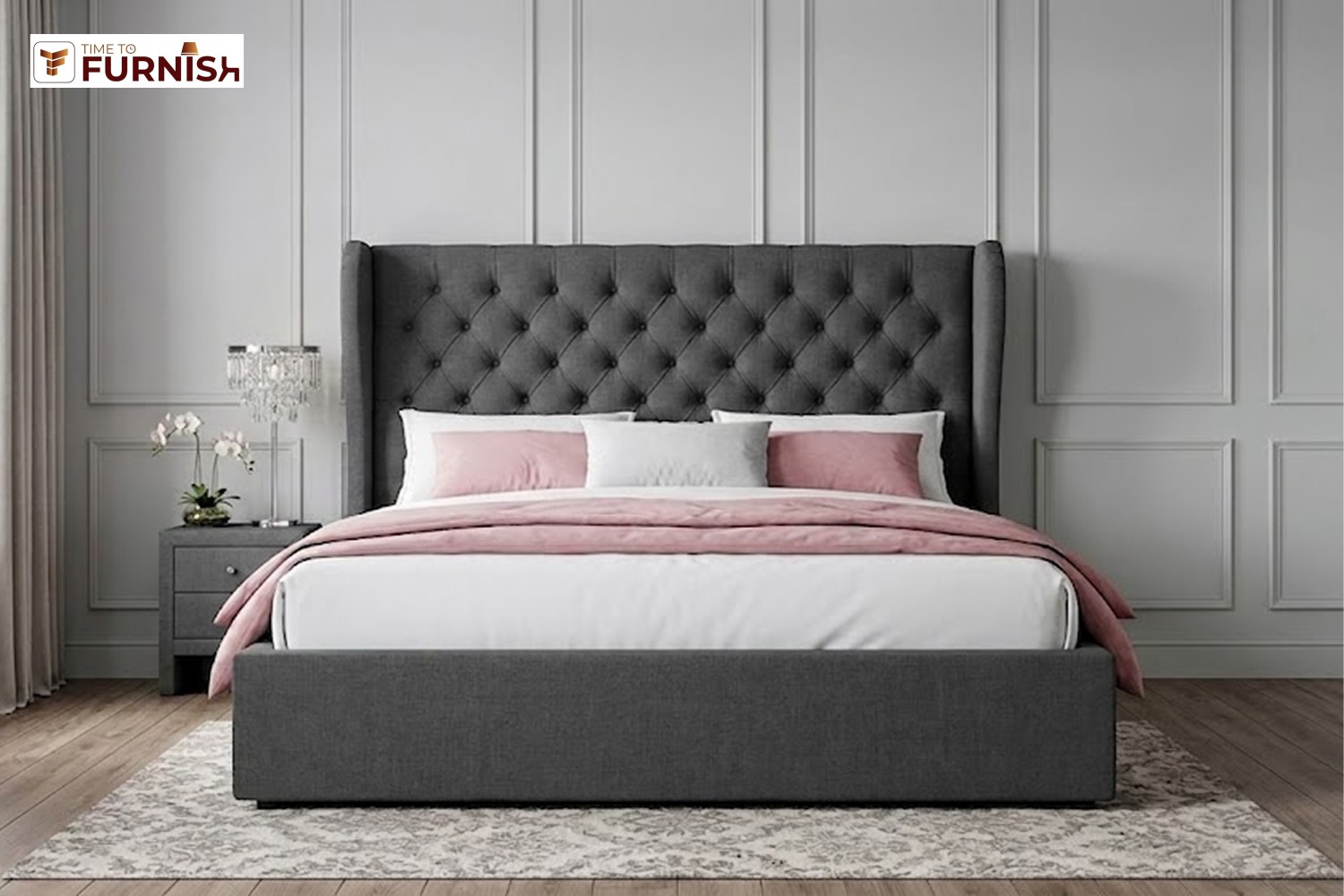 Halifax Bed with Optional Ottoman Storage  TTF282