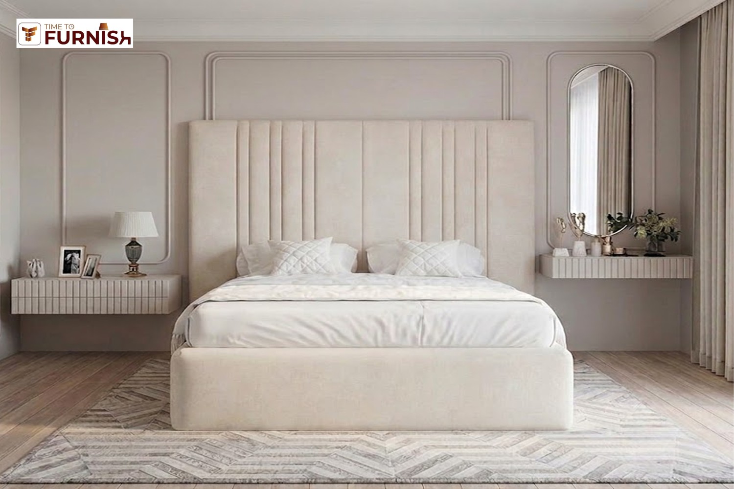 Noor Luxe Bed with Optional Ottoman Storage  TTF284