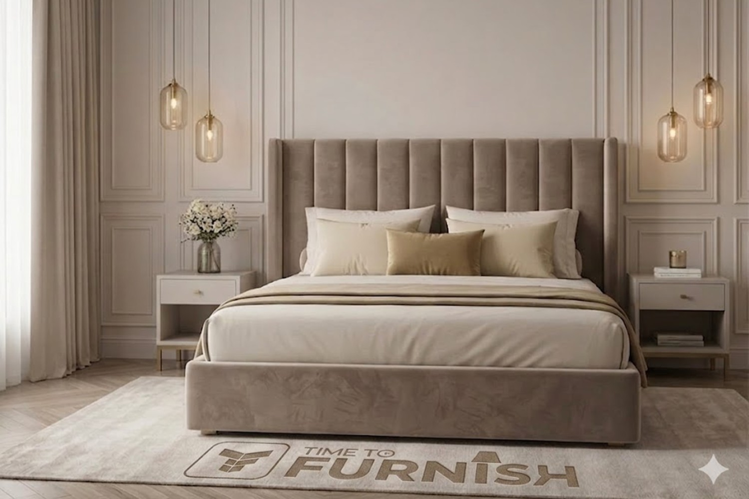 Kelowna Bed with Optional Ottoman Storage  TTF278