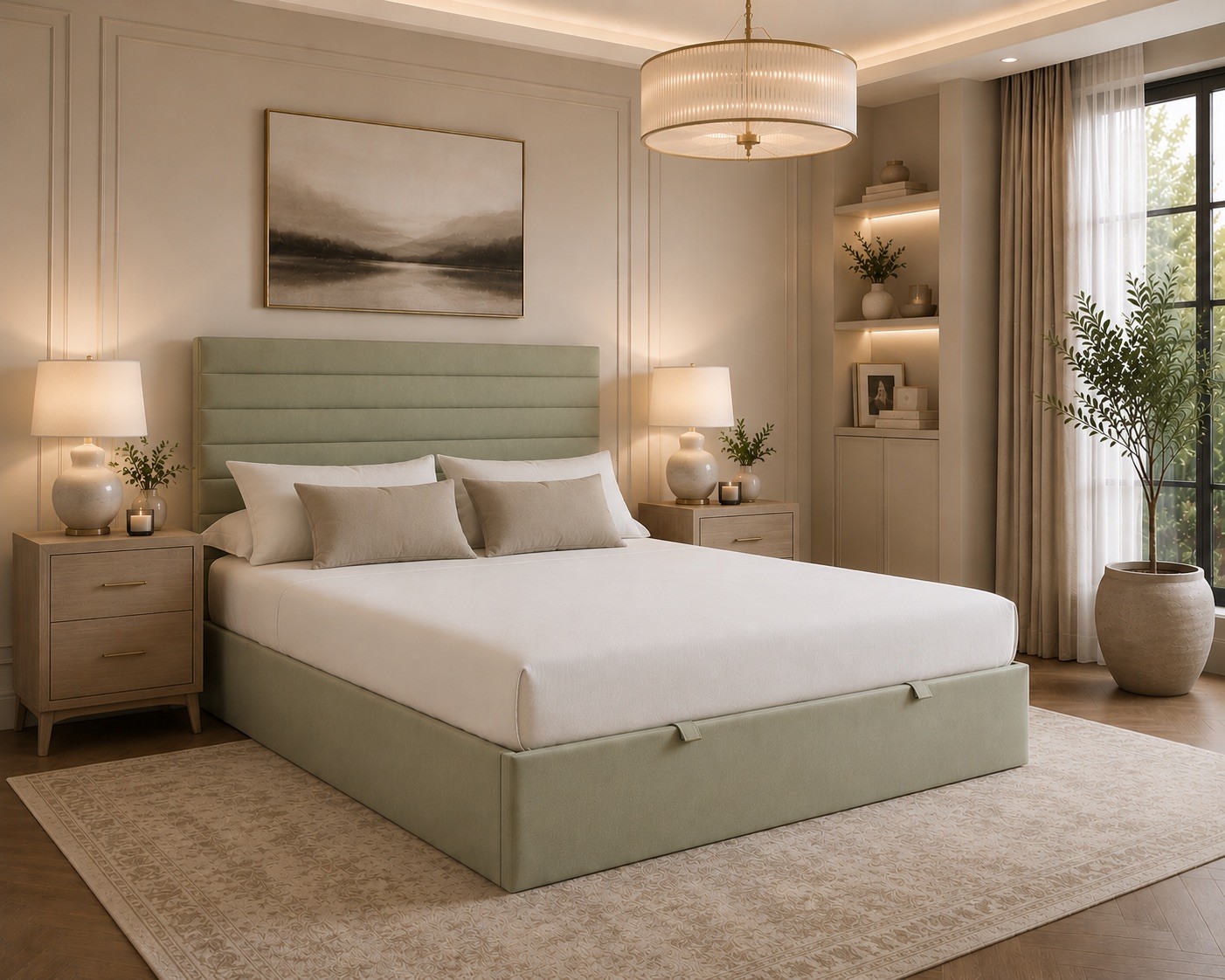 Ramsy Up Bed with Optional Ottoman Storage